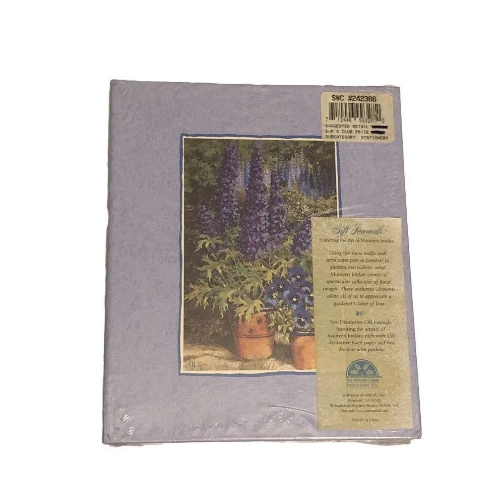2 WALNUT CREEK STATIONERY COMPANY Deluxe Journals Art By Maureen Jordan Floral